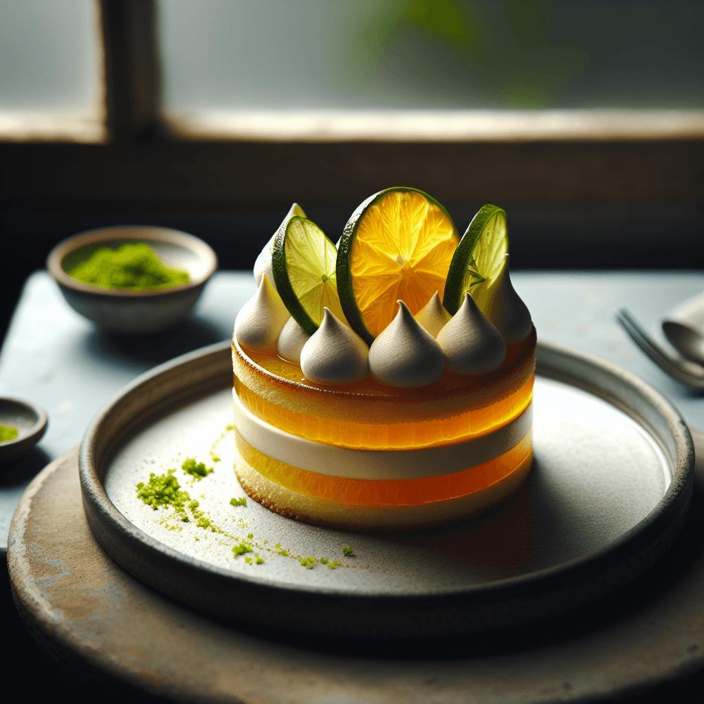Citrus-Infused Delice with Zesty Lime Sabayon