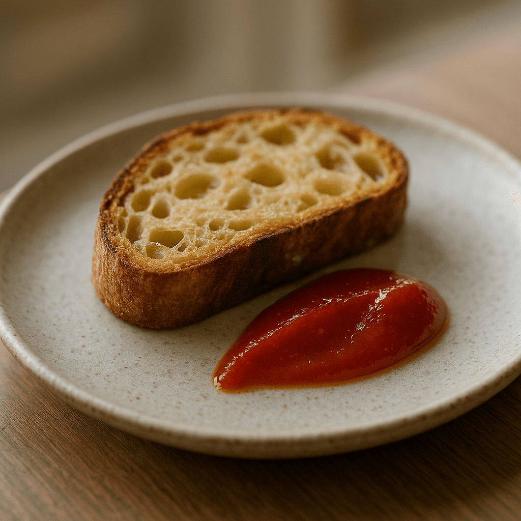 Gluten-Free Sourdough Bread with Smoked Tomato Gel