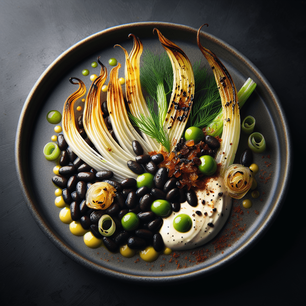 Smoked Black Beans with Seared Fennel and Preserved Lemon Vinaigrette